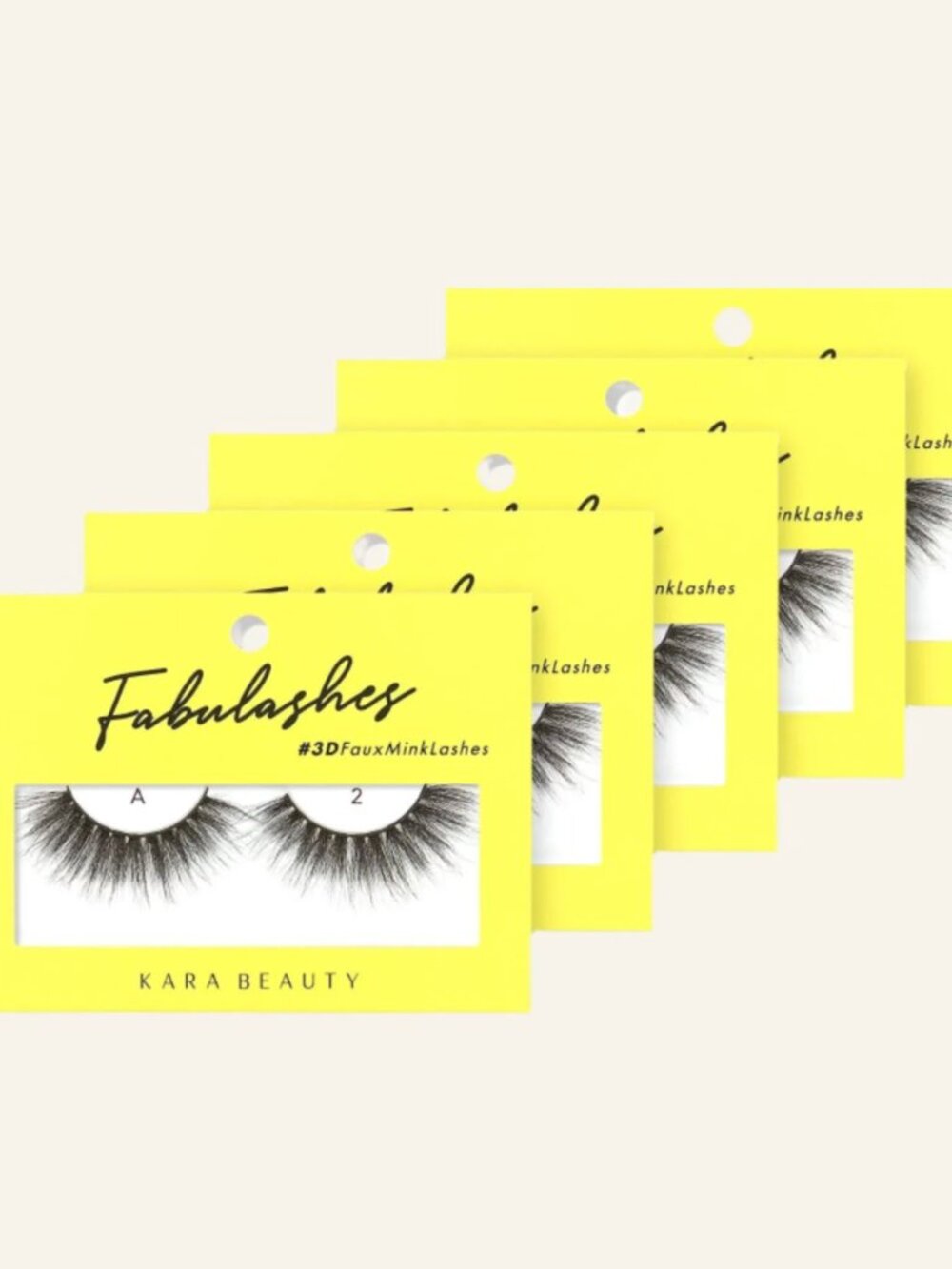Kara Beauty Fabulashes 3D Faux Mink Lashes 5 Pairs NWT